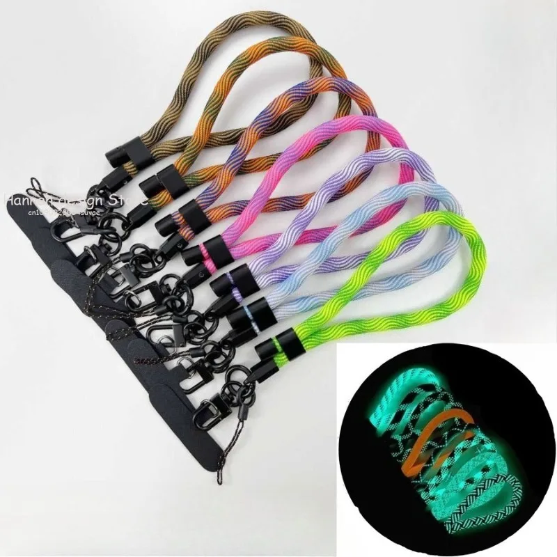 

Креативный светящийся ремешок для телефона ручной работы, анти-потерянный съемный ремешок на запястье, регулируемый браслет, брелок, подвесная веревка, подвеска для телефона