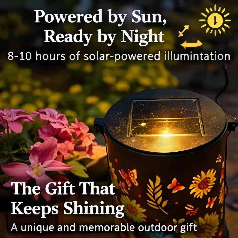RGB Colorful Sunflower Solar Lights Outdoor Waterproof Portable Lantern Sunflower Projection Lamp for Garden Porch Lawn Decor view 3