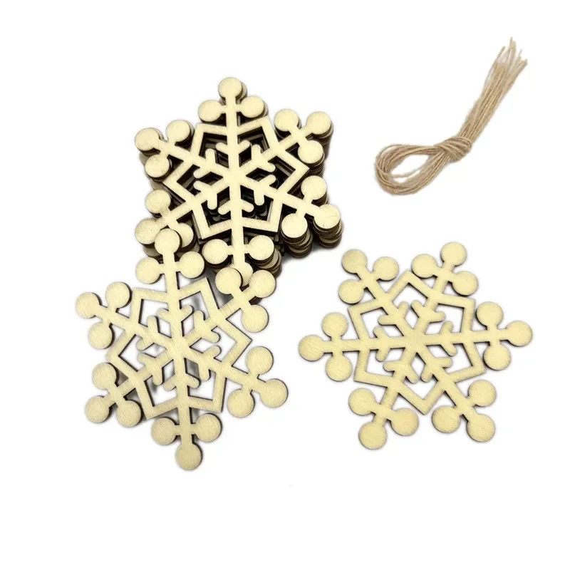 

10pcs 80mm Wooden Crafts to Paint Christmas Tree Hanging Ornaments Unfinished Wood Cutouts Christmas Decoration DIY Crafts