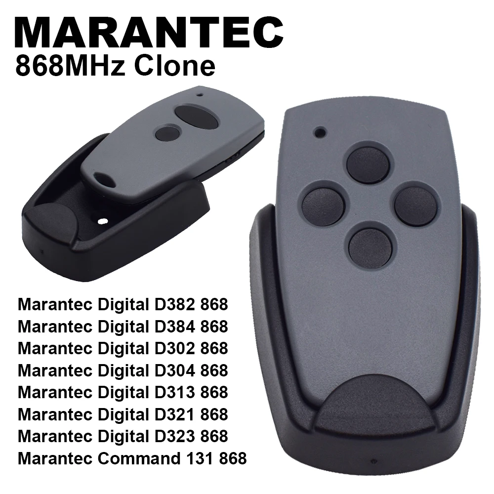 

Garage Remote Control MARANTEC 868MHz Hand Transmitter 100% Clone Marantec Digital 302 304 382 384 313 321 312 868 Gate Opener