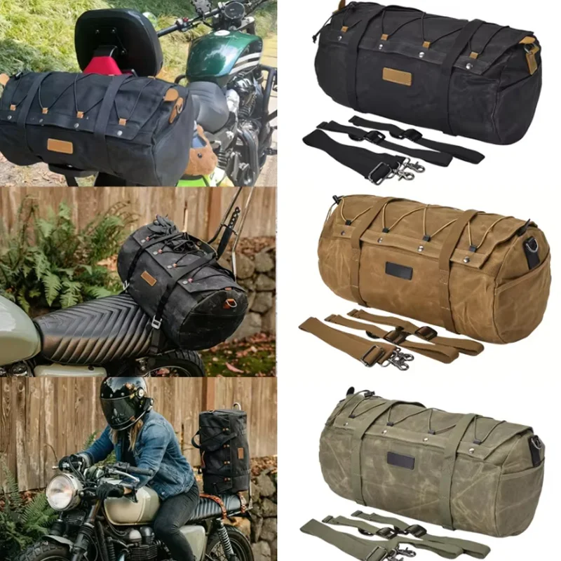 

Ретро мотоциклетная сумка на заднее сиденье, дорожный багаж, водонепроницаемая сумка с моторным хвостом/багажник/стойка для большинства мотоциклов
