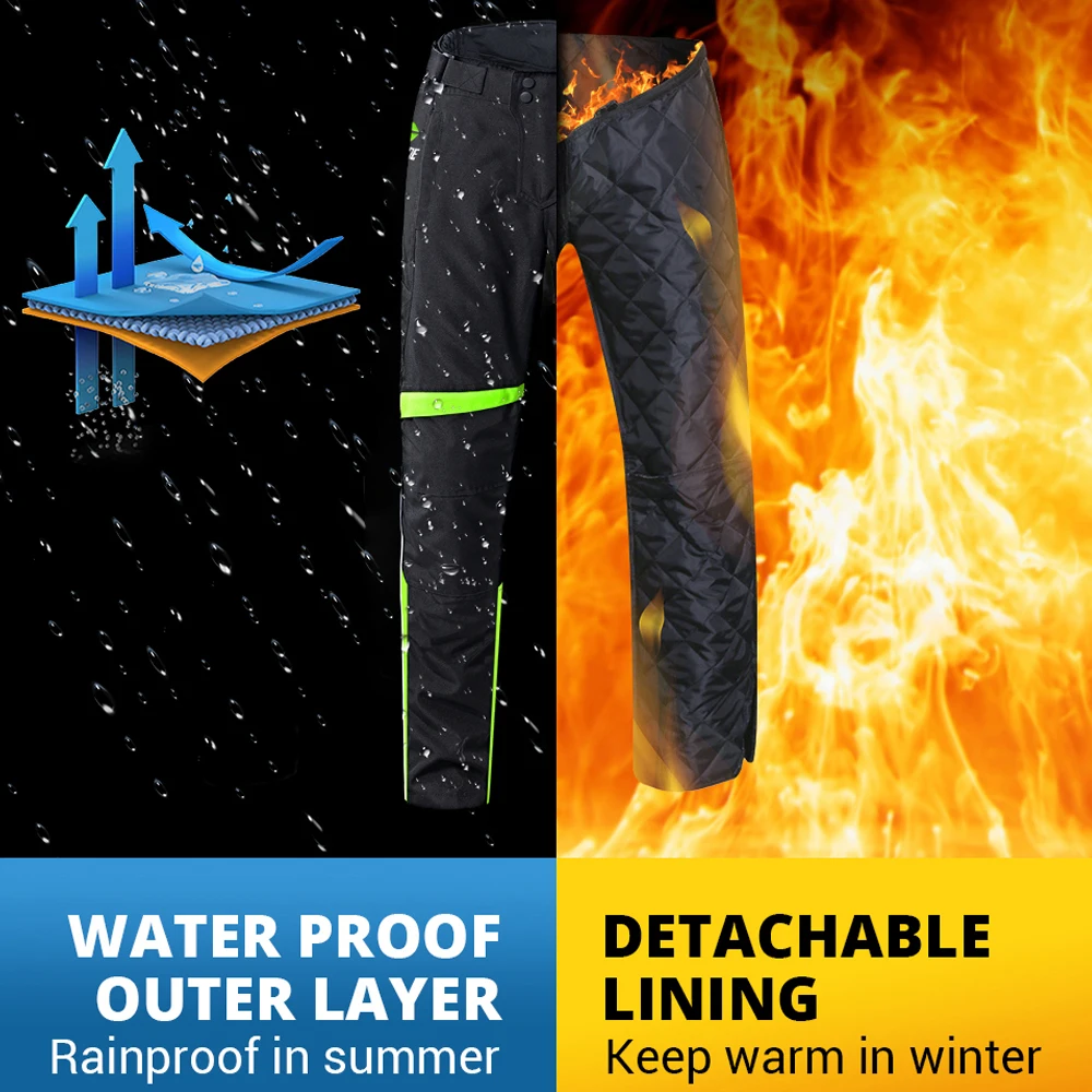 

Men Motorcycle Pants Windproof Wear-resistant With Protective Gear Waterproof Motocross Riding Pants Winter Pantalon Moto M-3XL