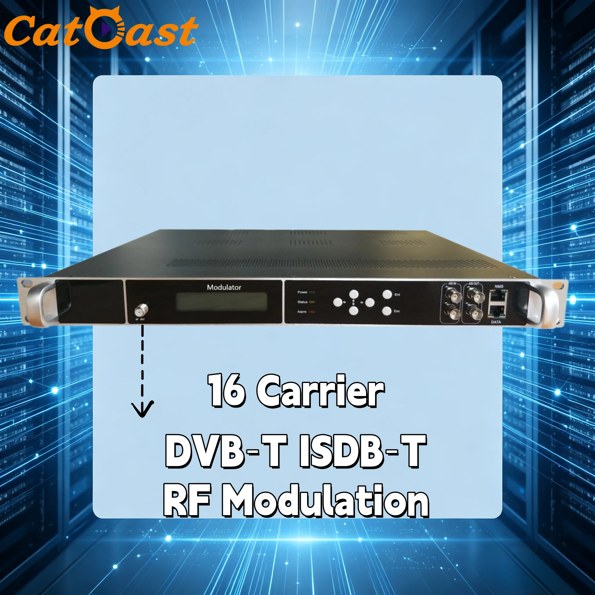 H.264 24 HDMI Encoder Modulator with 16 Carrier DVB‑T ISDB‑T RF Modulation for Cable Television