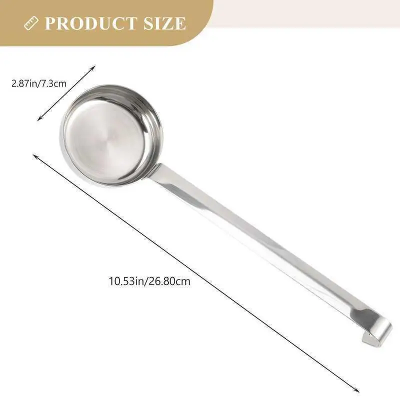 NEW Stainless Steel Pizza Sauce Spoon Baking Scoop Soup Tomato Cups With Long Handle Kitchen Ladle For Serving Spread Cream Tool