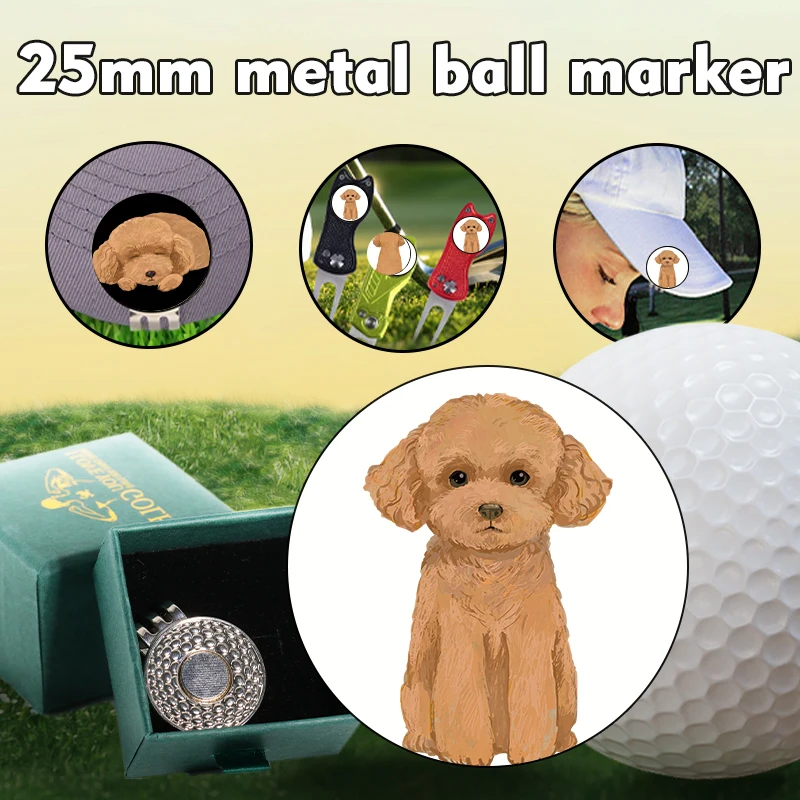 Universal golf club with magnetic hat clip - Golf accessories and equipment, customizable ball markers, pet ball cap decorations