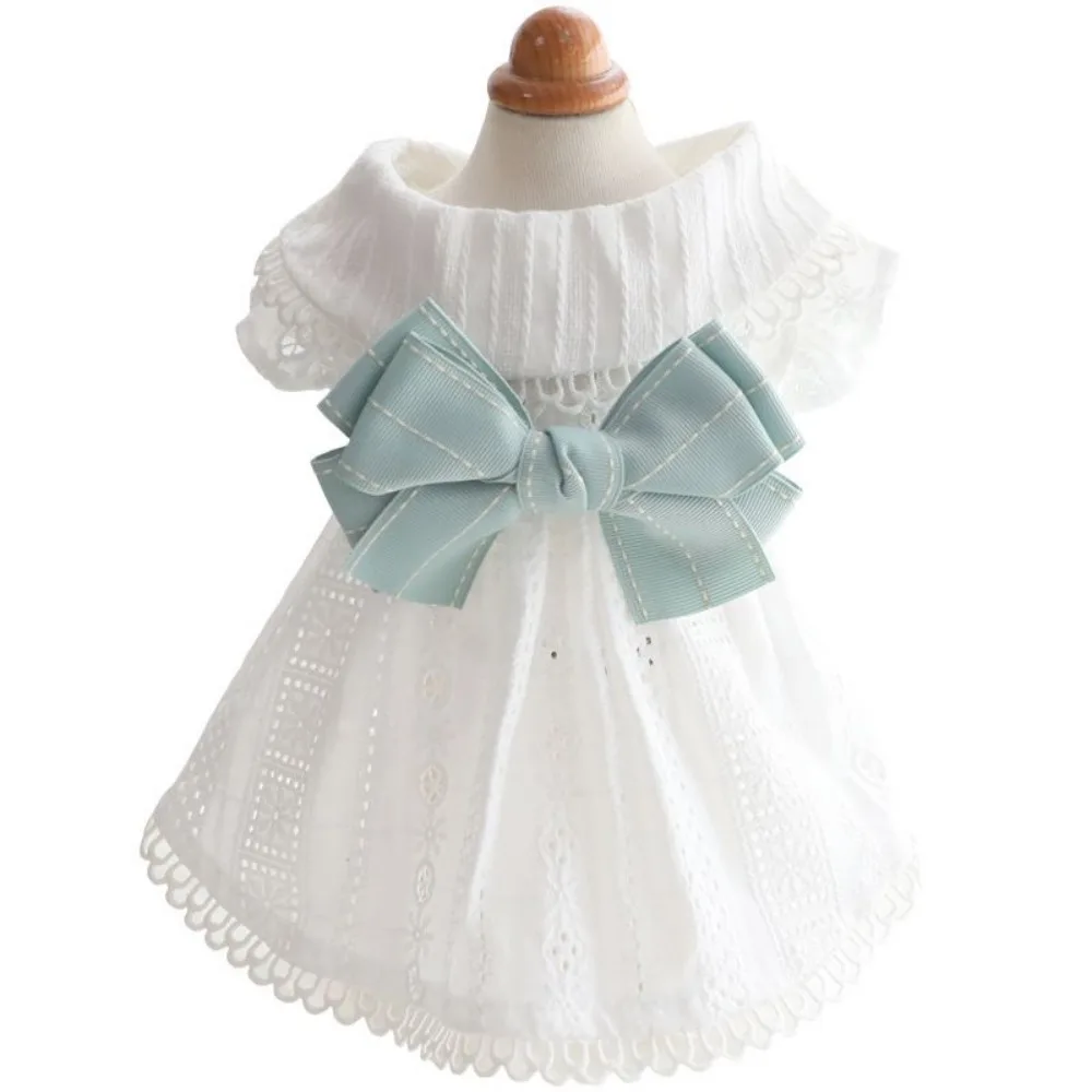 

Pet Clothes Breathable Spring Pet Dress Skin-friendly Soft Puppy Skirt Hollow Out Pet Skirt Small Dog Pet