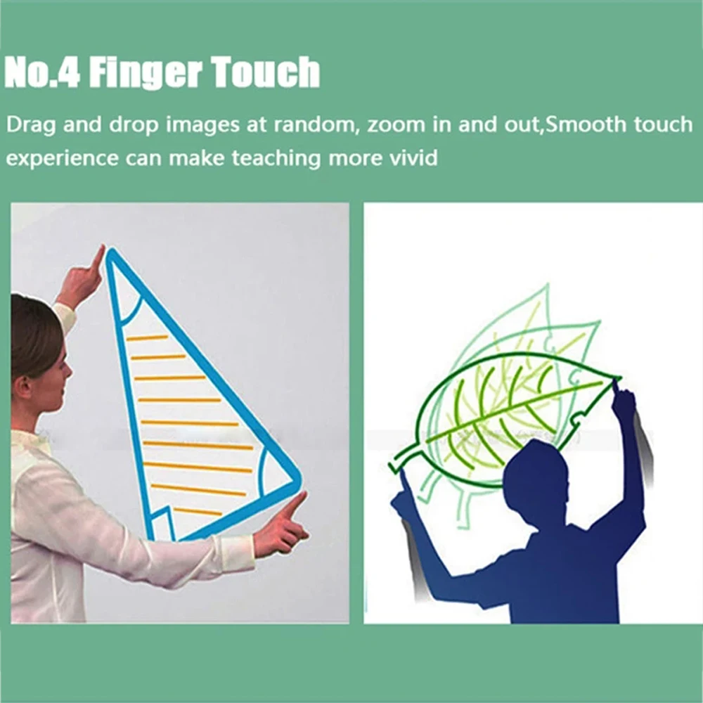 Portable Interactive Whiteboard Pen Finger Touch Screen Auto Calibration Electronic USB Smart Board for School Office