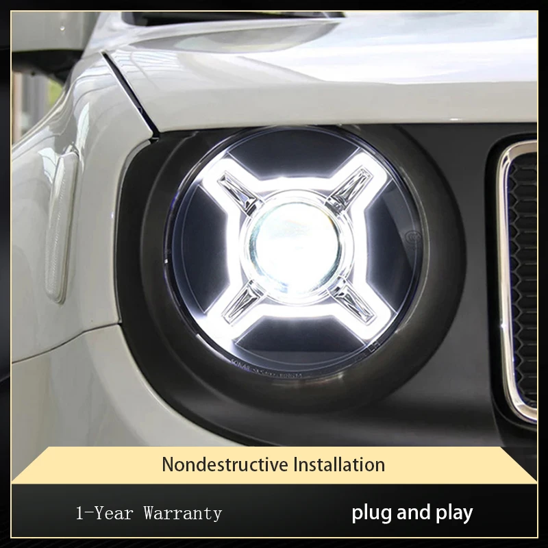 Car Lights For Jeep Renegade 2016-2019 LED Auto Headlights Assembly Upgrade Xenon Bicofal Lens Lamp DRL Frontlight Accessories