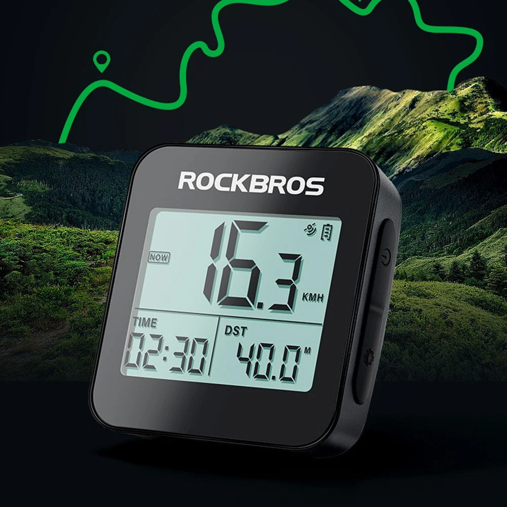 ROCKBROS GPS Bike Computer Speedometer Tracker Cycle Waterproof Automatic Digital Stopwatch Cycling Odometer Bicycle Computer