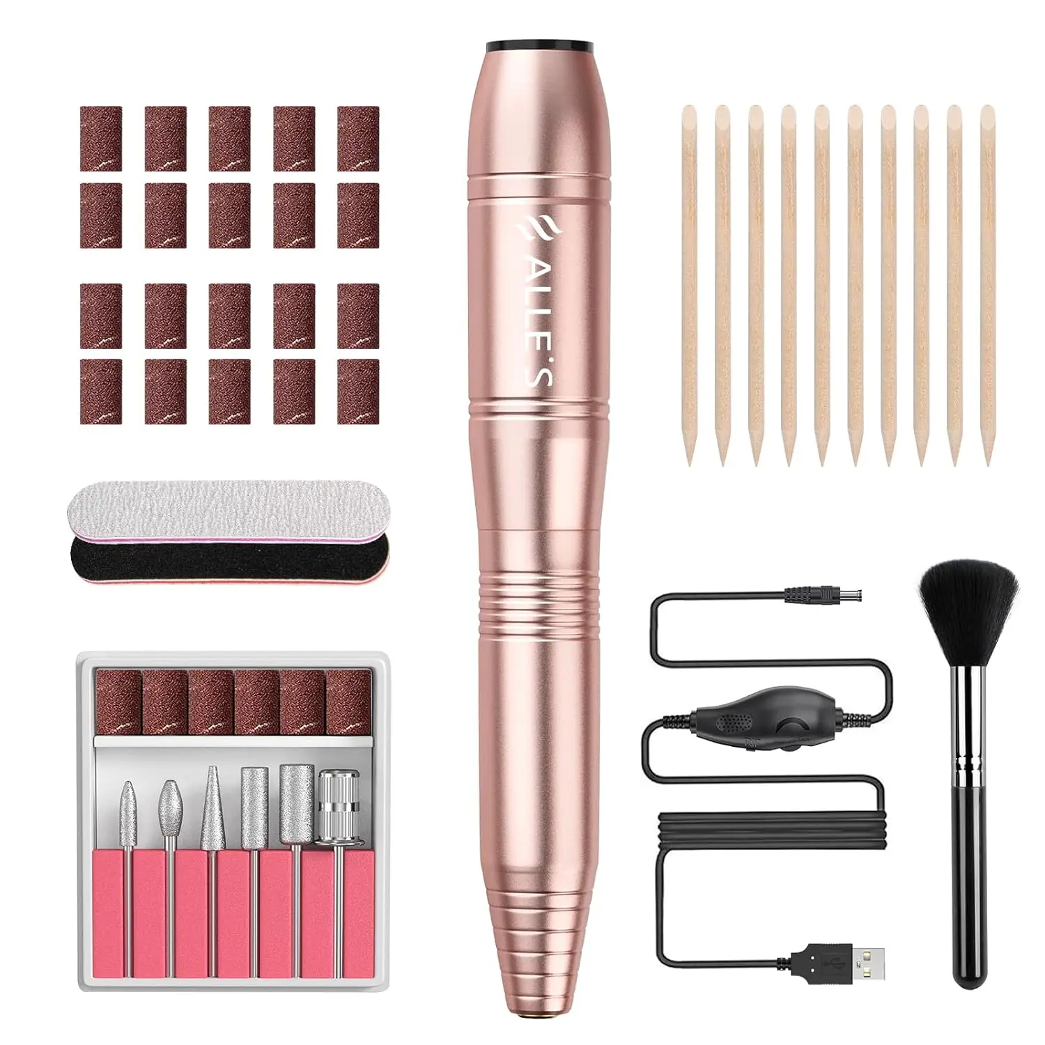 

20000RPM Electric Nail Drill Compact Portable Efile Professional Manicure Pedicure Nail File Drill Kit for Acrylic, Gel Nails