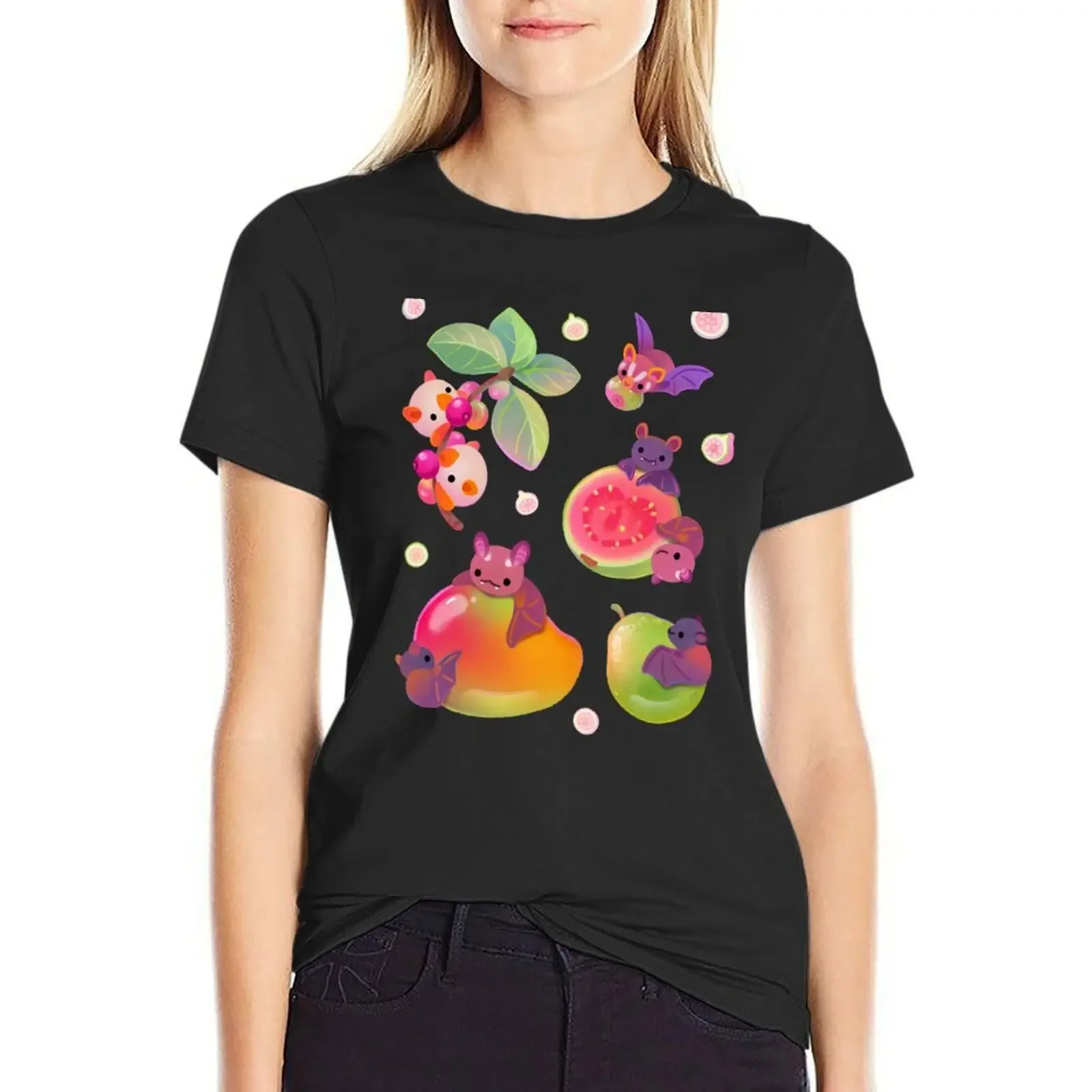 

Fruit and bat - pastel T-Shirt aesthetic clothes anime korean fashion quick drying graphic t-shirts for Women