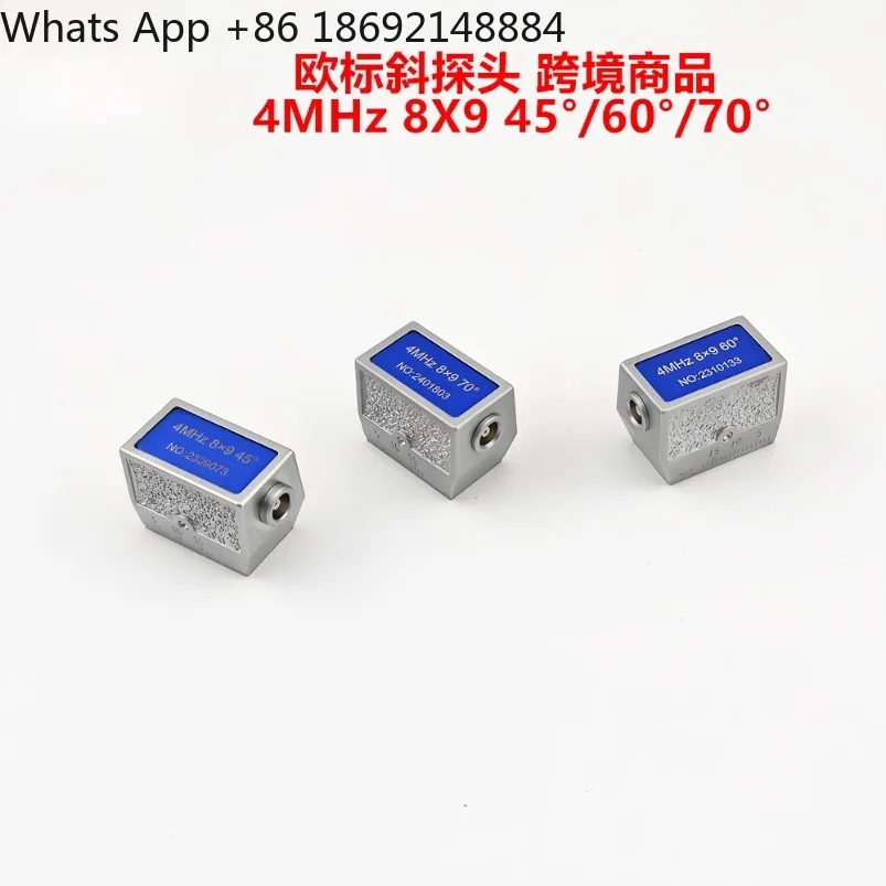 

European standard ultrasonic oblique probe 4MHz8x9 60 ° steel structure weld non-destructive testing