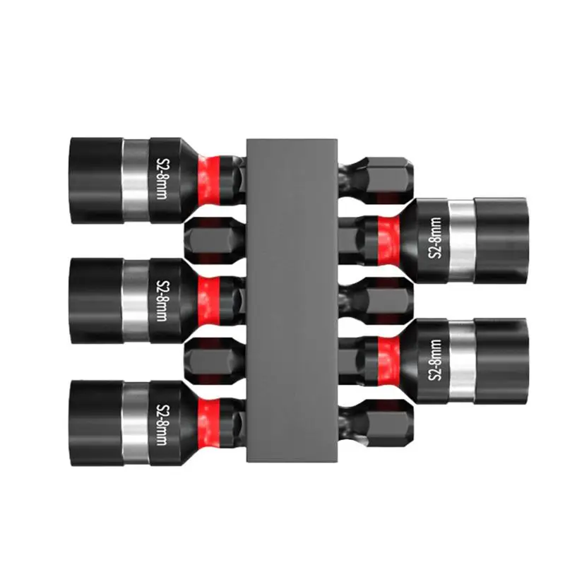 

Nut Driver Set Nut Driver Set For Drill 5x Chuck Socket Magnetic Holder Hex Quick Change Tool Wrench Setters For Mechanical