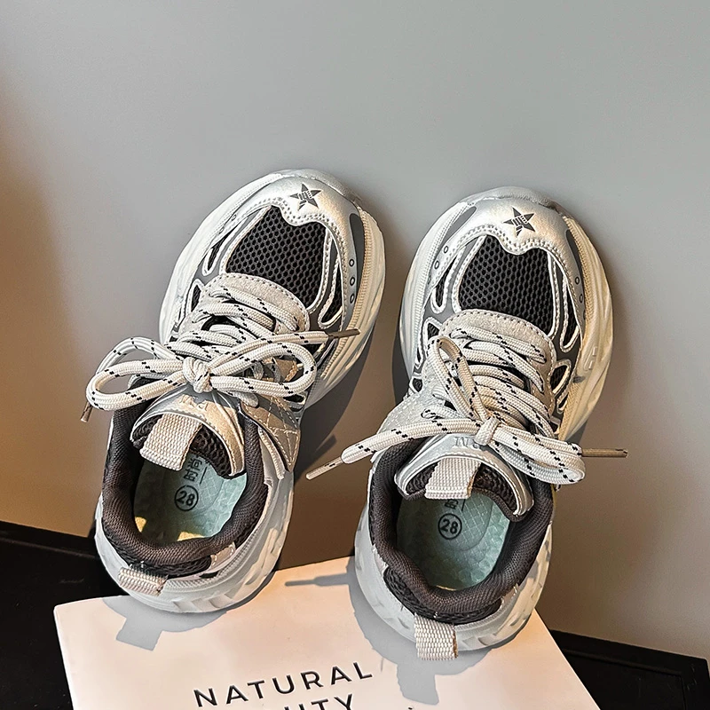 

Детские повседневные кроссовки для девочек и мальчиков, весна-осень 2021, новая модная нескользящая универсальная обувь в корейском стиле с мягкой подошвой