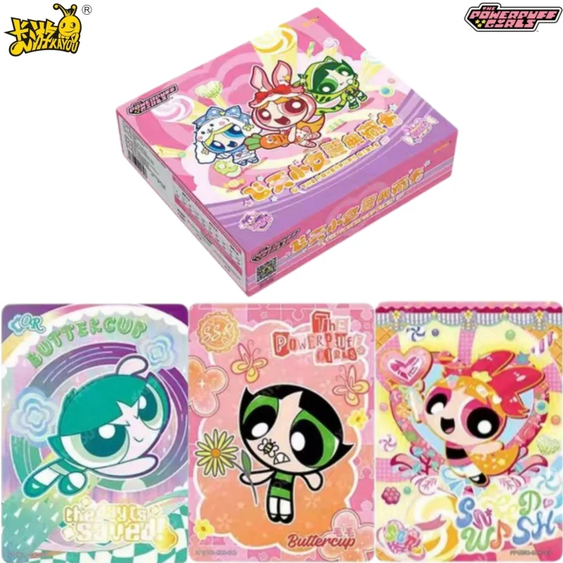

KAYOU Genuine The Powerpuff Girls Card Candy Bag Animation Comic Cartoon Movie Periphery Collect Card Children Toy Holiday Gift