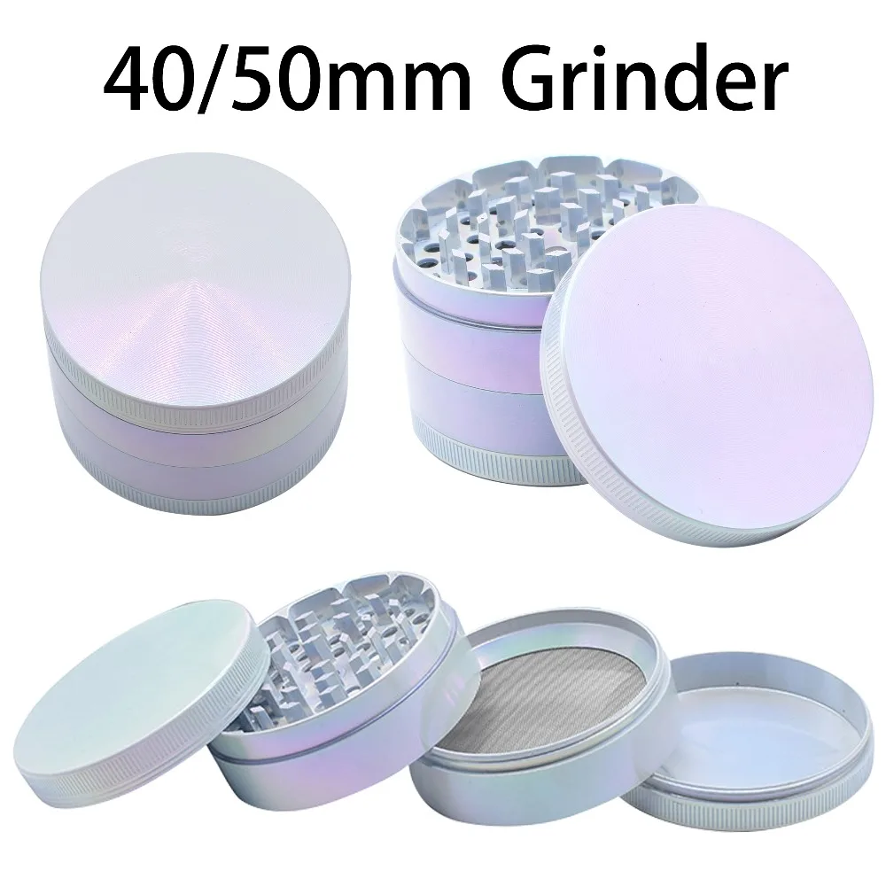 

Pink and white 4-layer grinder 40/50mm food grinder kitchen tool birthday and Christmas gift