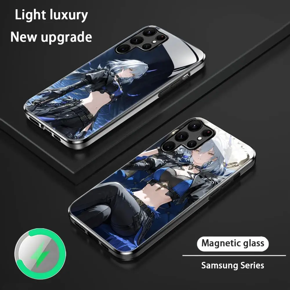 

Wuthering Waves Galbrena game girl Phone Case For Samsung S25 S24 S23 S22 S21 S20 Plus Ultra Note20 Glass Magnetic Case