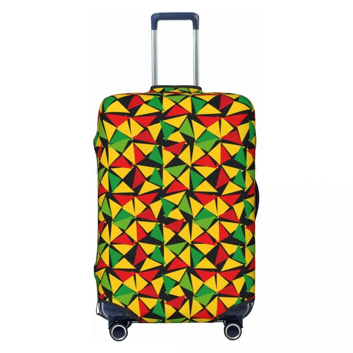 Custom Fashion Classic Jamaica Reggae Music Luggage Cover Protector Washable Rasta Stripe Travel Suitcase Covers