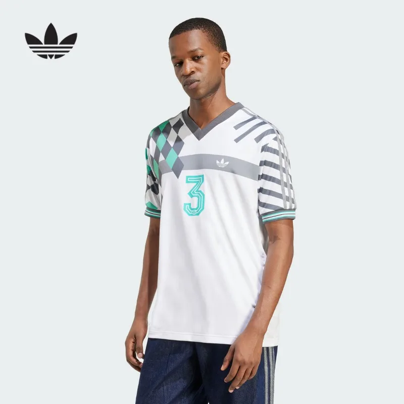 Camiseta Adidas con cuello en V estilo años 90 para hombre JERSEY manga corta KD4870