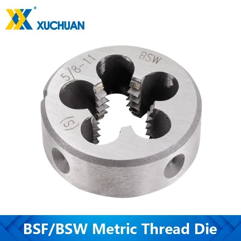 BSF BSW Metric Thread Die, 1/2 5/32 3/16 1/4 5/16 1/2 5/8 para usinagem de moldes, parafuso da mão direita, ferramenta manual