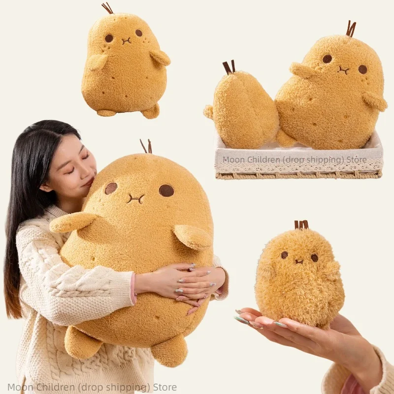 15-53cm Simulated Potato Plush Doll Yellow Potato With Smiling Expression Toy Potato Enthusiast Collection Farm Toy For Child