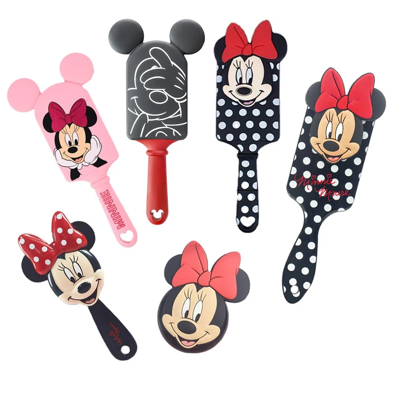 Disney Mickey Minnie Air Cushion Massage Combs Stitch Cartoon Anime Figures ChildrenComb Hair Brush Hairdressing Tool Kids Gift