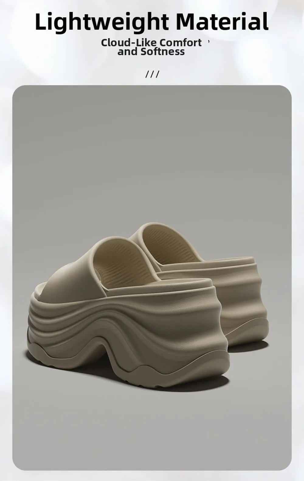 Erhöhte Absatzhöhe Dicke Sohle Anti-Rutsch-Slipper für Damen mit 10 cm Absatz, geruchshemmend, aus EVA – Coole Slipper – Detail 5