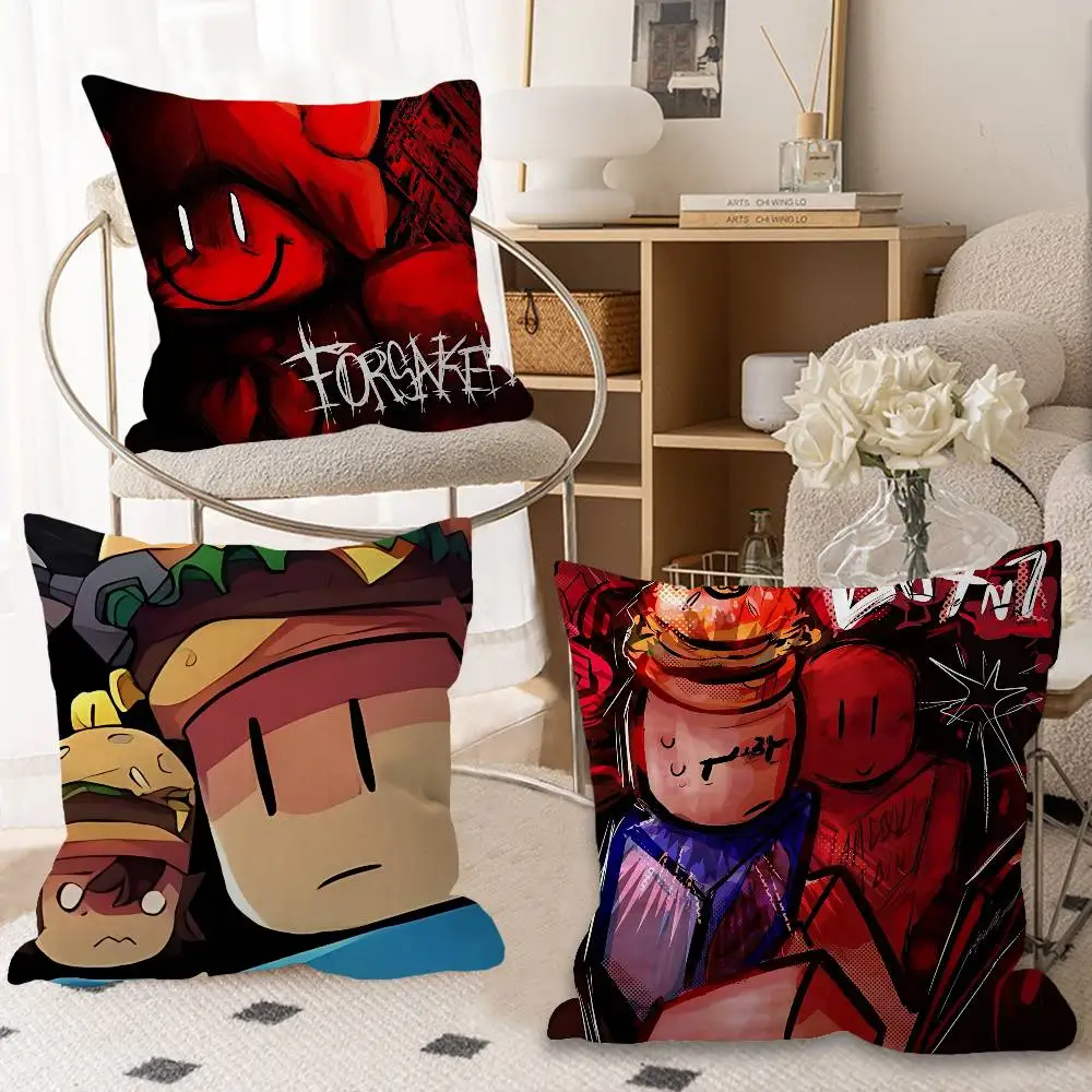 007n7 x C00lKidd Game Office Cushion Pillowcase Car Cushion Cover45X45CM Lumbar Pillowcase Sofa Pillowcover