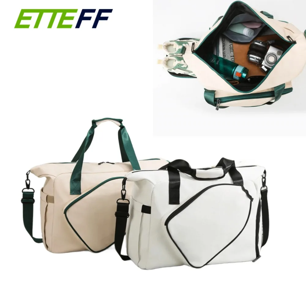 

1PCS Waterproof Oxford Table Tennis Racket Bag w/Shoe & Wet Pockets - Adjustable Strap for Sports, Fitness, Travel Essentials