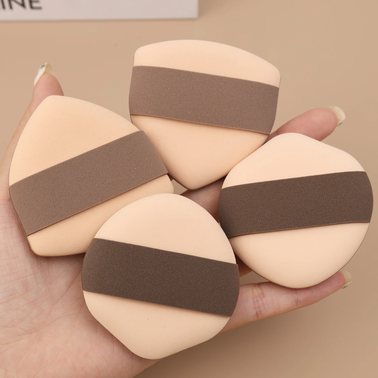 Triangle Design Sponge Powder Puff Double-sided Wet and Dry Use Cosmetic Puff Evenly Apply Foundation Easy To Clean Makeup Tools