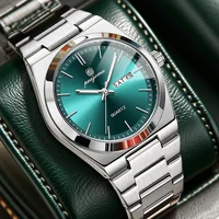 Reloj elegante PAAZOMU para mujer, resistente al agua, luminoso, con fecha y semana, relojes de cuarzo de acero inoxidable, reloj de pulsera a la moda para mujer