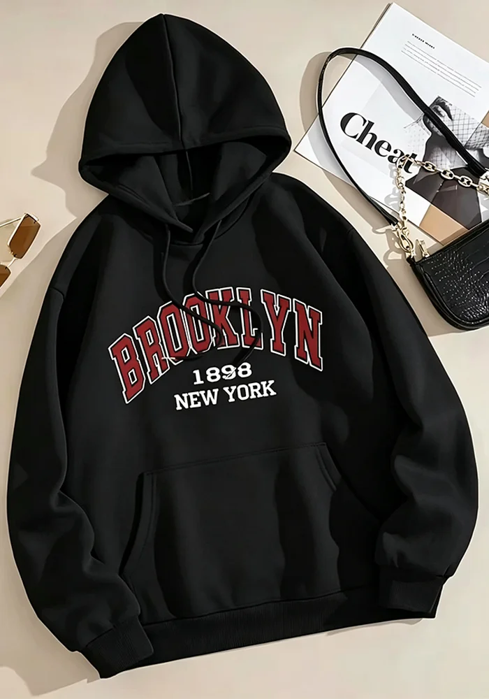 Men'S Fashion New York - Hoodie Pria New York Printing 1998,