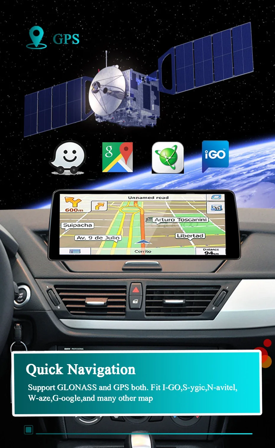 2DIN Drahtlose Carplay Android 14 Auto Auto Radio 1920*720 P Multimedia Bildschirm Für BMW X1 E84 2009-2015 CIC iDrive video-player GPS – Detail 15