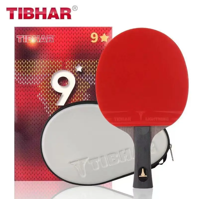 TIBHAR 9 Star Table Tennis Racket Superior Sticky Rubber Carbon Blade Ping Pong Rackets Professional Pimples-in Pingpong Paddle