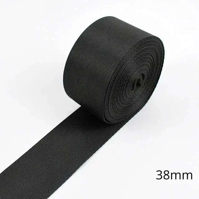 5M 10-100mm Schwarz Nylon Gurtband Rucksack Gurt Haustier Kragen Sicherheitsgurt Band Band DIY Tasche Kleidung Nähen Zubehör