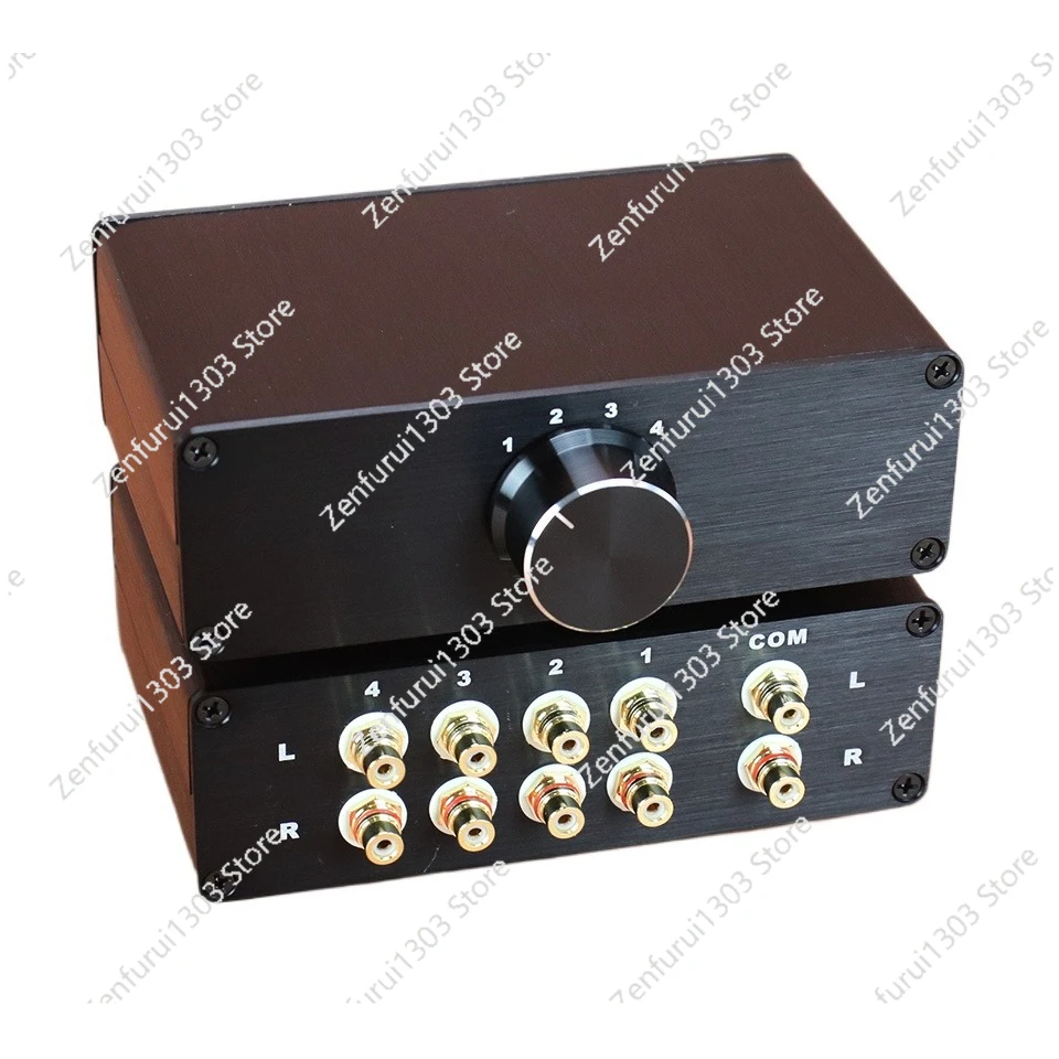 HIFI dual-channel audio signal switcher high-end audio splitter Power amplifier manual switcher 4-1, 3-3 no need to plug in