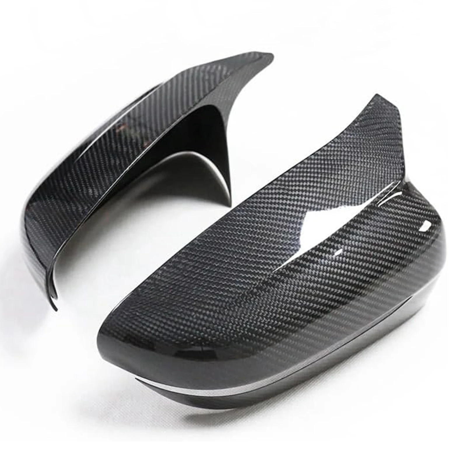 Carbon Fiber Side View Mirror Cover Caps Compatible for BMW F90 M5 F91 F92 M8 2018-2022 Side Stick on Mirror Caps