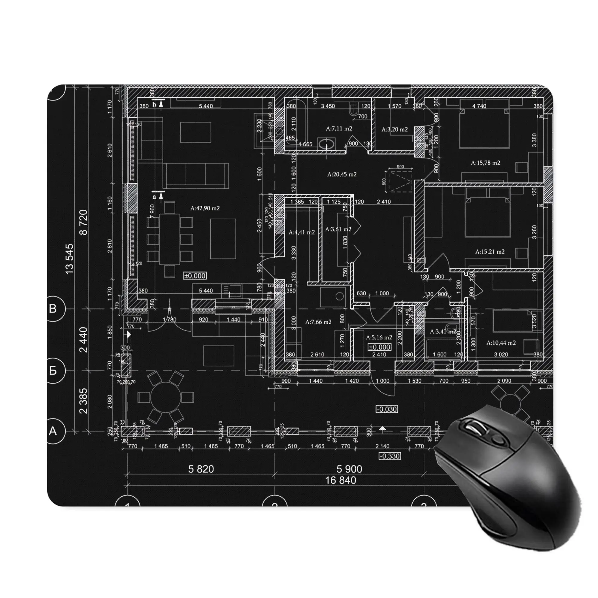 

Architectural Floor Plan Square Mouse Pad Gaming Laptops Mousepad Gamer Carpet Keyboard Mat Desk Protector Cartoon Mause Pads