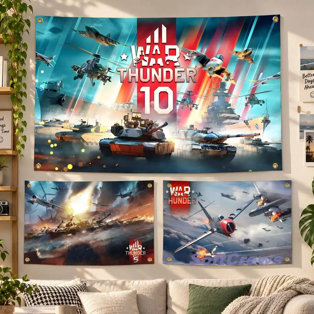 Game War Thunder Military Flags Personalized Banner Flag Room Dorm Camping Picnic Garage Bar Outdoor Wall Decor