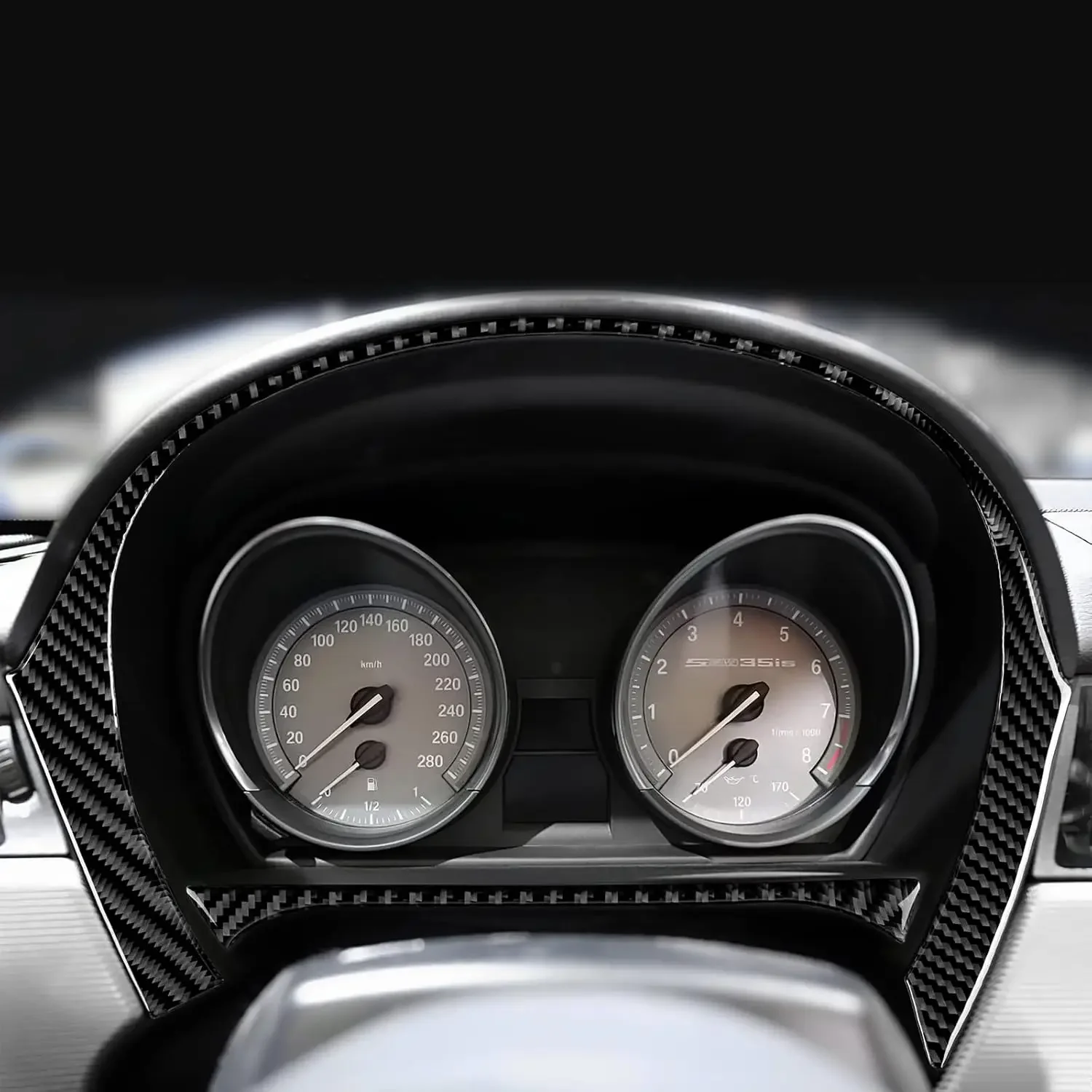 

For BMW Z4 E89 2009-2017 Carbon Fiber Speedometer Frame Trim Gauge Cover Scratch Resistant Interior Protection Accessories