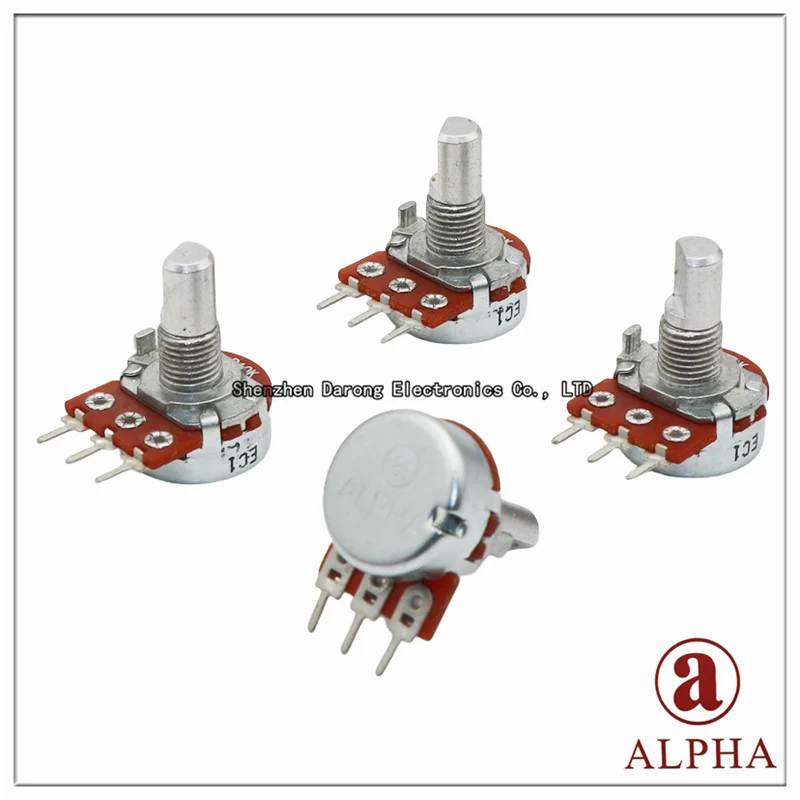 ALPHA RV16AF B10K Single B103 Longwei power amplifier volume potentiometer 15MM semi-shaft 3-pin frequency converter governor