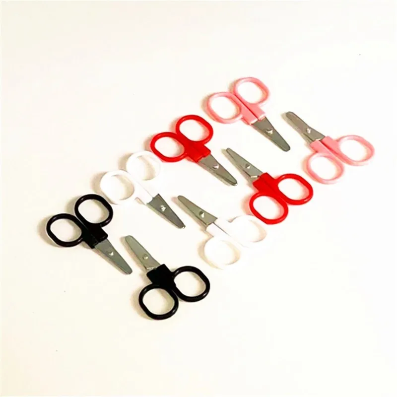 Safety Scissors Needle and Thread Scissors DIY Handmade Craft Paper Cuttings School Stationery Mini Cartoon Box Paper Scissors