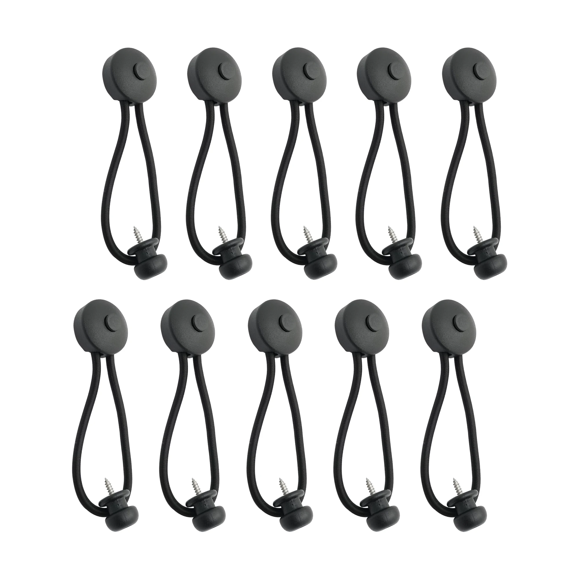 10 pcs per set Bungee Ultimate Shock Cord Cover Clips and Lacing Knobs combination Marine Hardware Yacht Accessory