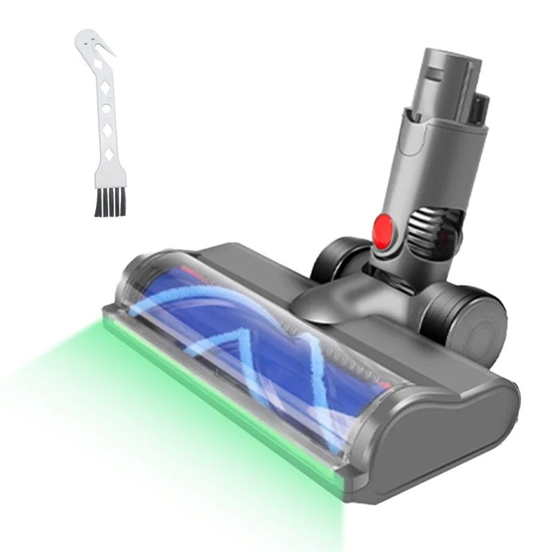Top Deals Vacuum Head Replacement Parts For Dyson V6 DC58 DC59 DC62 DC74, Direct Drive Cleaner Head With Green LED Light