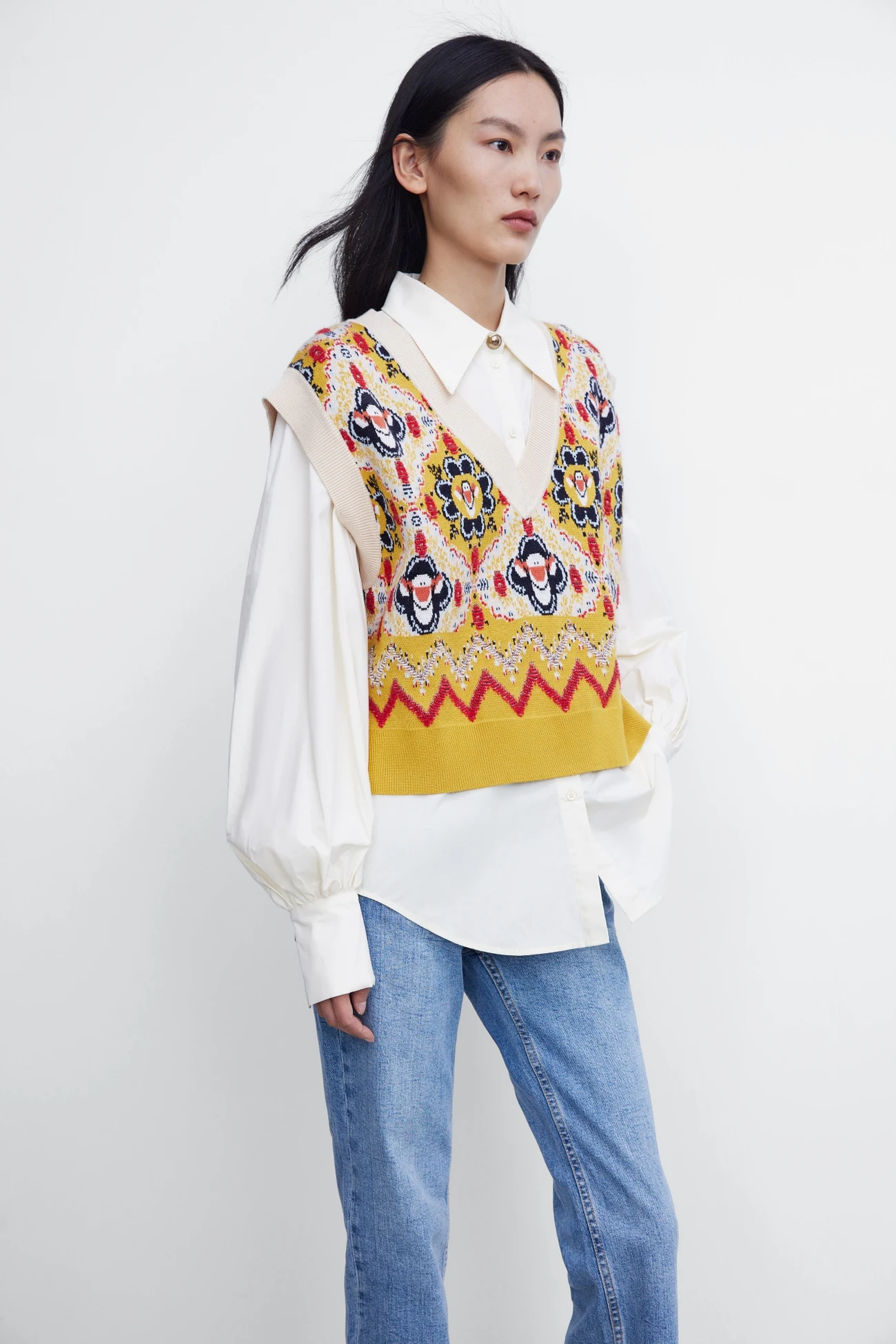Ethereal 2024 new style of Women\'s casual jacquard knit vest