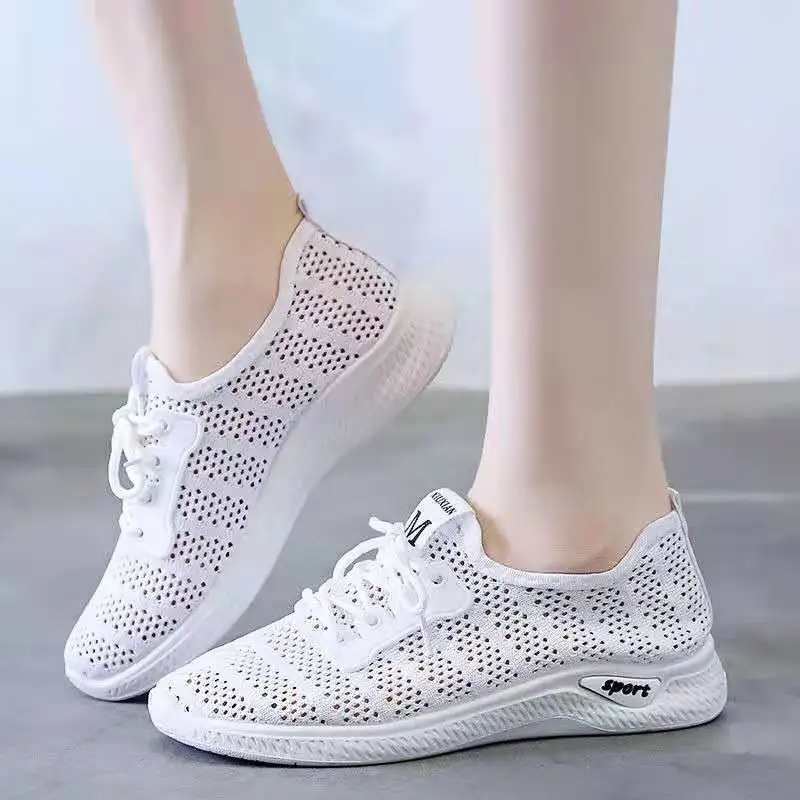 Scarpe da donna 2022 Mesh scarpe basse traspiranti piattaforma da donna Sneakers con zeppa donna scava fuori scarpe Casual Zapatillas De Mujer