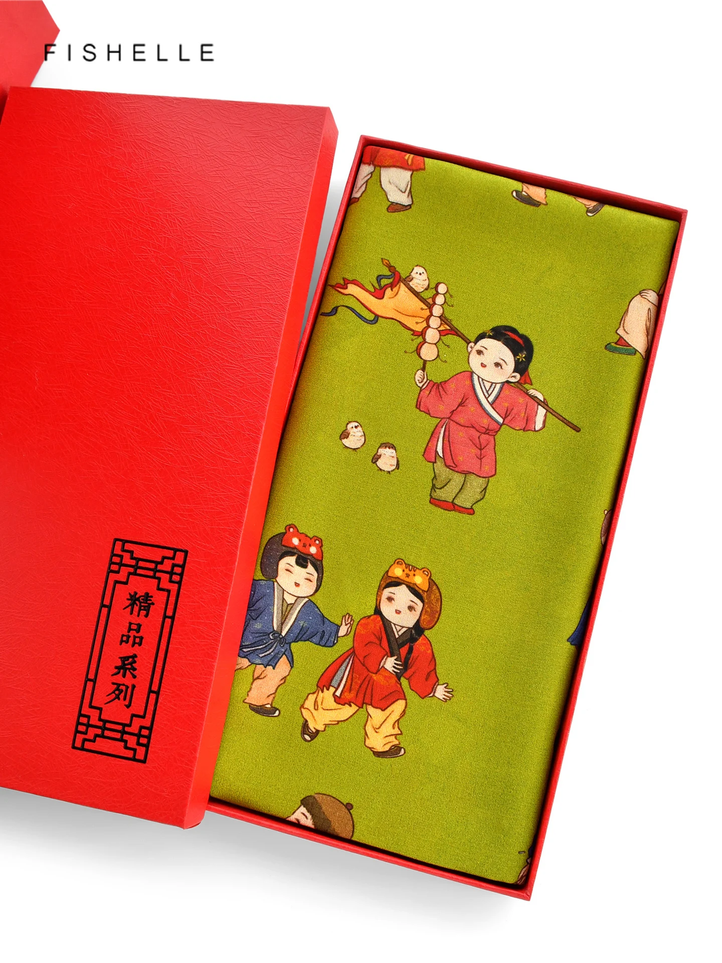 本物のシルクスカーフギフトボックス中国風プリントシルクスクエアスカーフビジネスギフトお土産外国人風子供向け楽しい