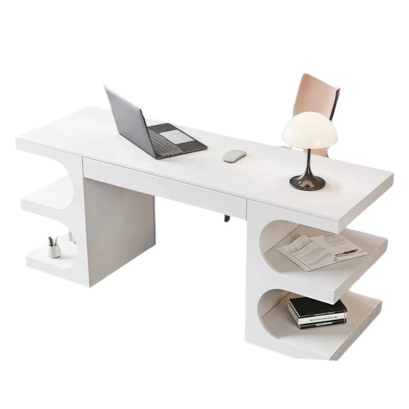 Italian minimalist paint desk, modern minimalist light luxury study computer desk