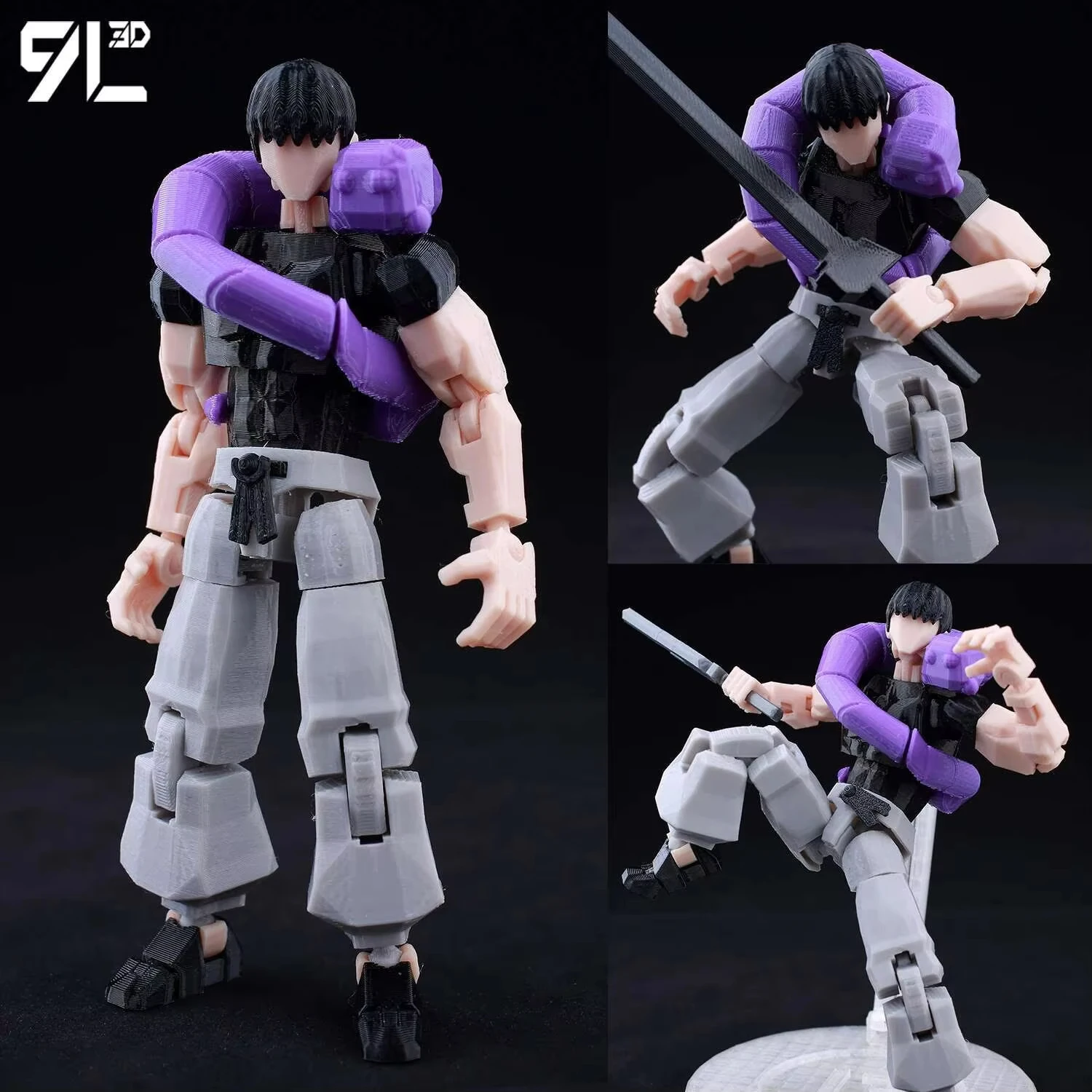 9L3D Printed Lucky Dummy 13 Jujutsu Kaisen Fushiguro Toji Anime Multi-Jointed Shapeshift Toys Action Figures Mannequin Model