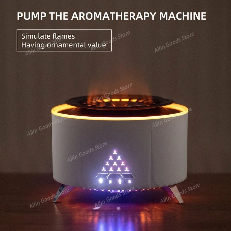 Jellyfish Spray Essential Oil Diffuser Flame Air Humidifier 350ml Aromatherapy Diffuser Suitable for Home Bedroom